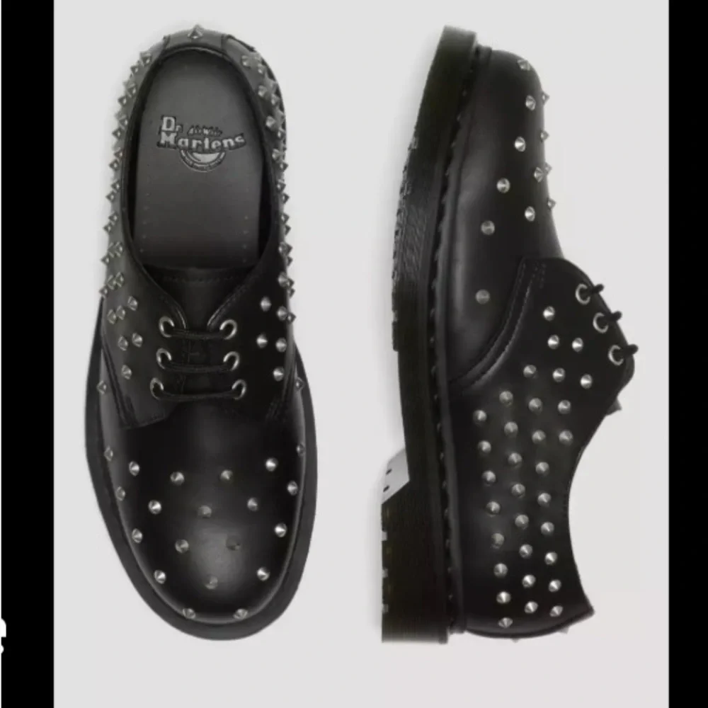 Dr martens doc 1461 stud wanama leather Oxford shoes oxfords studded 8 9 - Picture 5 of 8